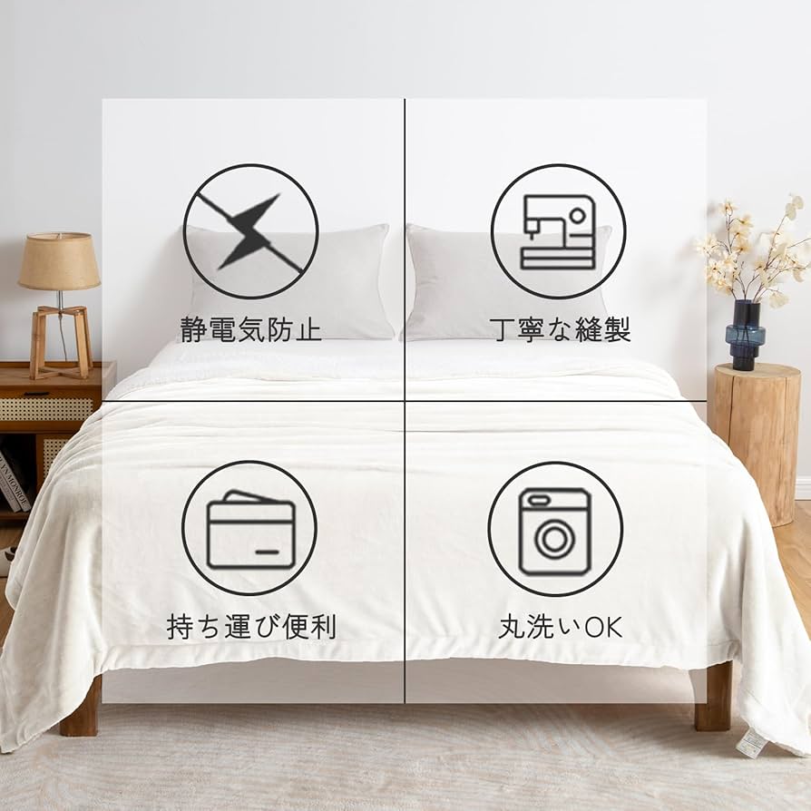 Amazon｜SE 毛布 シングル 冬用 厚手 二枚合わせ ブランケット
